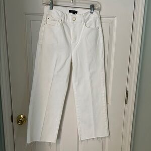 Ann Taylor White Wide Leg  Cropped Jeans